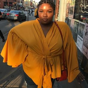 Marigold wide arm top $15